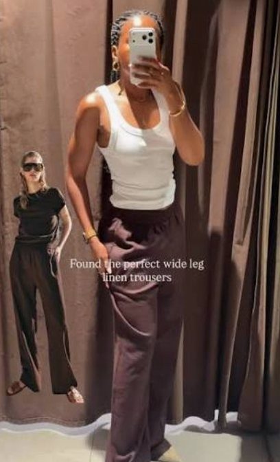 Linen trousers TikTok post