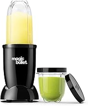 Magic Bullet Blender Set, 7-Piece Set, 250W Blender and Food Processor, 2 Blending Cups, Cross Blade, Compact Design, Smoothies, Sauces, Silver, MBR-0701AK