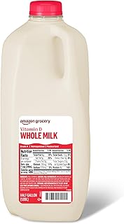 Amazon Grocery, Whole Milk,Half Gallon (Previously Amazon Fresh, Packaging May Vary)