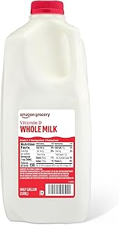 Amazon Grocery, Whole Milk, Half Gallon, 64 Fl Oz