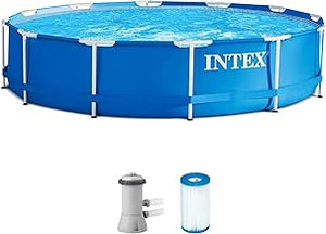 Large metal frame pool