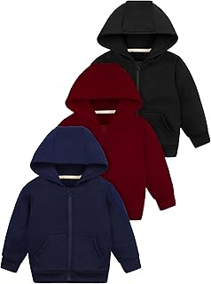 Cooraby 3 Packs Baby and Toddler Boys Long Sleeve