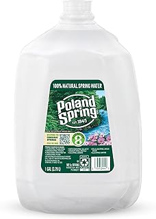 Poland Spring Maine Spring Water Bottles, 1 Gallon Jug – Still Bottled Water with Naturally Occurring Minerals