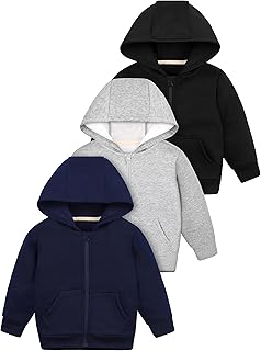 Cooraby 3 Packs Baby and Toddler Boys Long Sleeve