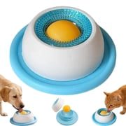 dog lick treat bowl with ball in middle