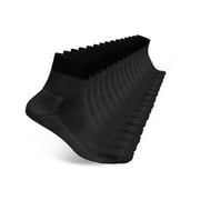 Men’s Cushioned Quarter Socks for Men Breathable Men’s Sports Socks for All day Comfort, 15 pk, Black
