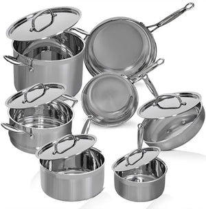 Deco Chef 12 Piece Stainless Steel Cookware Starter Set