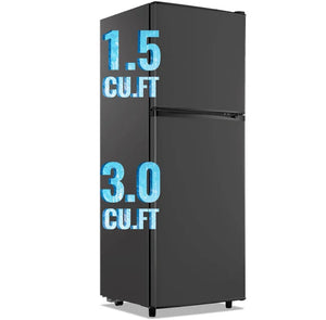 Wanai 4.5 Cu.Ft Large Fridge with Freezer and Dual